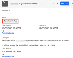 SugarCRM Backup 5