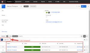 Telephony Plugin for SugarCRM