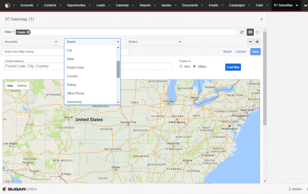 Google Maps and SugarCRM Integration