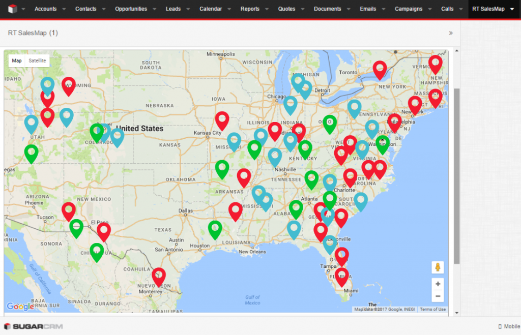 Google Maps and SugarCRM Integration