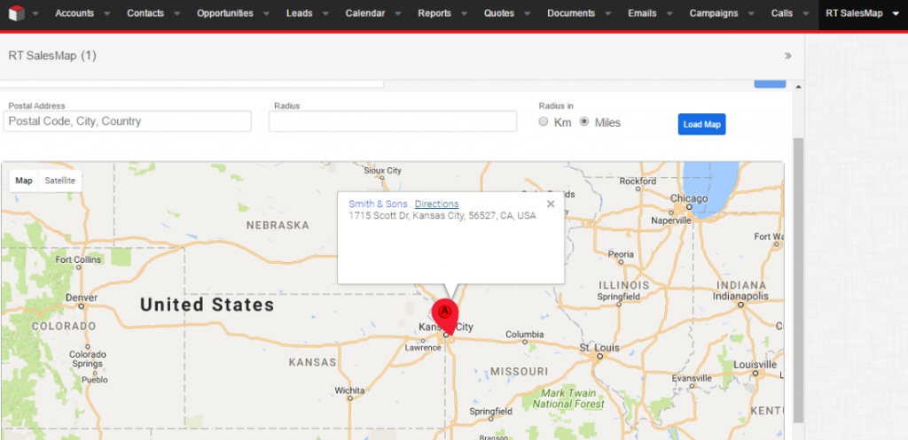 Plugin for Google Maps and SugarCRM Integration